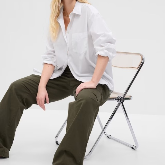 GAP fitted boyfriend shirt WHITE xxl - Picture 5 of 8